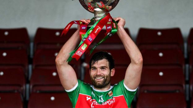 Aidan O'Shea lifted the Nestor Cup at Pearse Stadium.