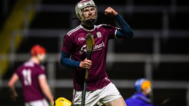 The promising Donal O'Shea was in prolific form for Galway against Laois at MW Hire O'Moore Park.