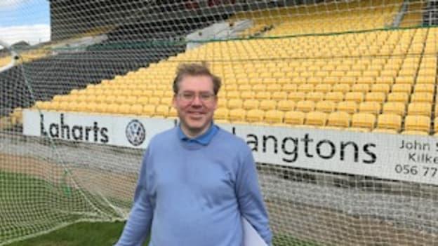 Benjamin Neesham pictured at Nowlan Park in Kilkenny where he was given a tour by Nickey Brennan.