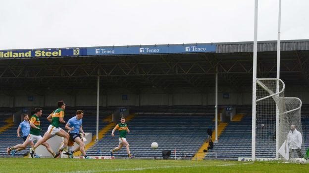 Con O'Callaghan of Dublin scores his side's third goal during the Allianz Football League Division 1 South Round 2 match between Dublin and Kerry at Semple Stadium in Thurles, Tipperary.