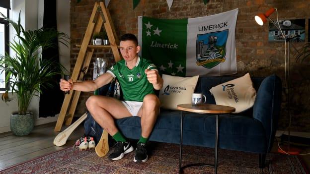 #HurlingToTheCore ambassador Gearóid Hegarty of Limerick at the launch of the second series of Bord Gáis Energy’s GAAGAABox, which features the most passionate hurling fans across the country filmed in their front-rooms as they experience the agony and ecstasy of following their counties’ fortunes from home. You can watch GAAGAABox on Bord Gáis Energy’s #HurlingToTheCore YouTube channel throughout the Senior Hurling Championship.