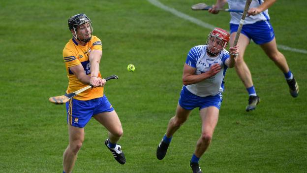 Tony Kelly of Clare in action against Calum Lyons of Waterford during the Munster GAA Hurling Senior Championship Quarter-Final match between Waterford and Clare at Semple Stadium in Thurles, Tipperary. 