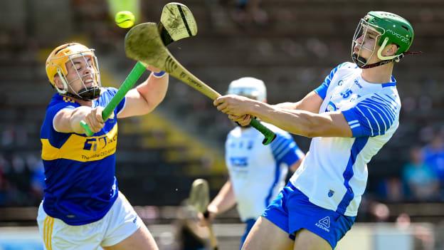 Michael Kiely of Waterford in action against Ronan Maher of Tipperary during the Allianz Hurling League Division 1 Group A Round 5 match between Waterford and Tipperary at Walsh Park in Waterford. 