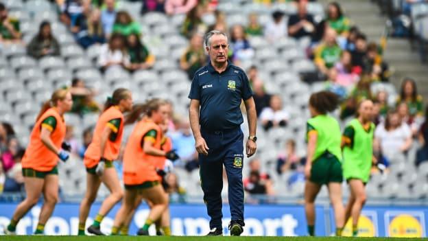 Meath manager Eamonn Murray before the TG4 All-Ireland Ladies Senior Football Championship Final match between Dublin and Meath at Croke Park in Dublin. 