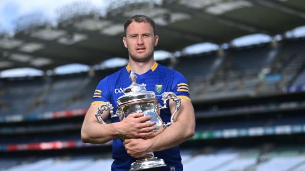 Dean Healy of Wicklow during the Tailteann Cup launch at Croke Park in Dublin.
