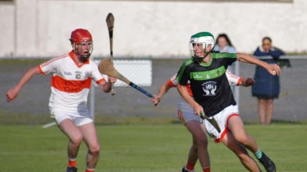 Action from the Division Four Táin Óg League Final between Craobh Ciaran of Armagh St. Ciaran’s of Mayo.