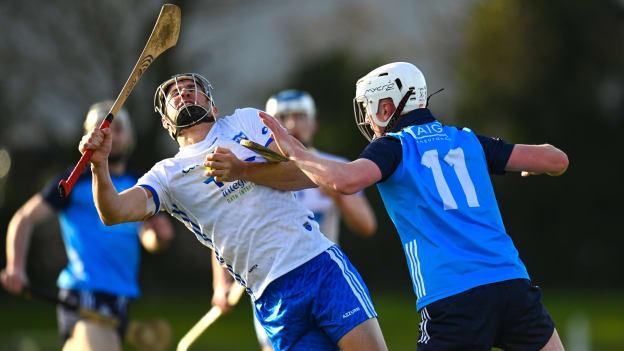 Conor Gleeson, Waterford, and Joe Flanagan, Dublin, in Allianz Hurling Legue action at Fraher Field. Photo by Harry Murphy/Sportsfile