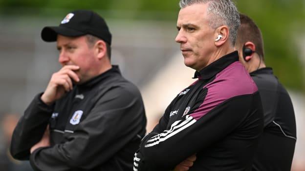 Galway selector John Concannon and manager Pádraic Joyce.