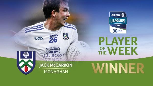 Monagh's Jack McCarron is the GAA.ie Footballer of the Week.