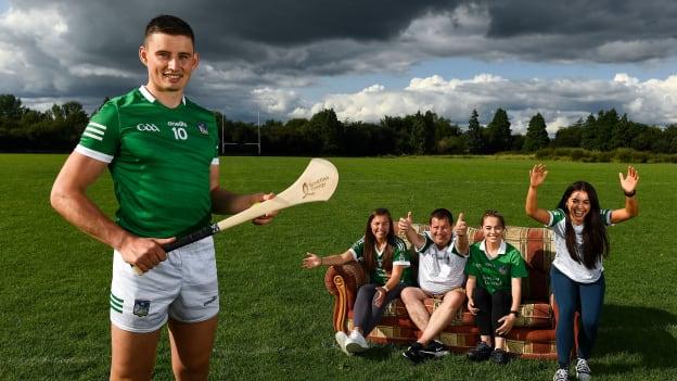 #HurlingToTheCore ambassador Gearóid Hegarty, pictured alongside the Twomey Family from Ahane GAA, who star in this year’s second series of Bord Gáis Energy’s GAAGAABox, which features the most passionate hurling fans across the country filmed in their front-rooms as they experience the agony and ecstasy of following their counties’ fortunes from home. You can watch GAAGAABox on Bord Gáis Energy’s #HurlingToTheCore YouTube channel throughout the Senior Hurling Championship. 