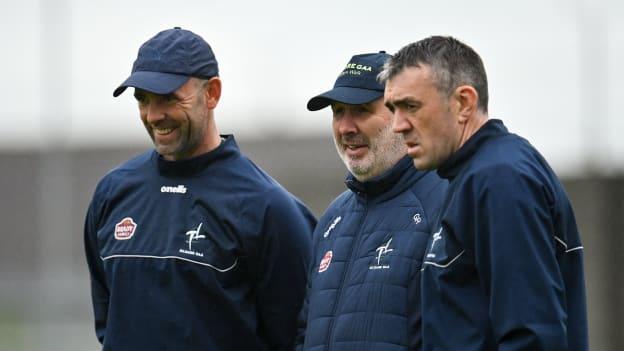 Kildare senior football manager Glenn Ryan pictured with selectors Dermot Earley and Johnny Doyle.