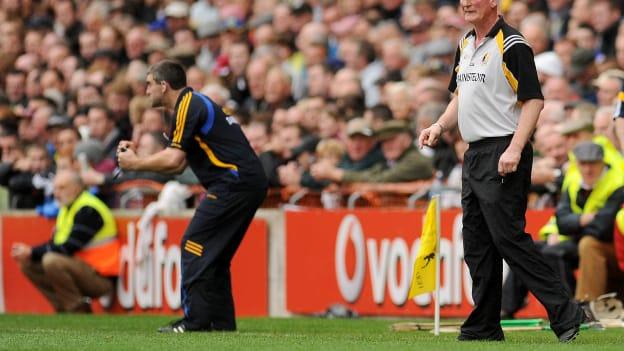 Tipperary manager, Liam Sheedy, and Kilkenny manager, Brian Cody, pictured during the 2009 All-Ireland SHC Final. 