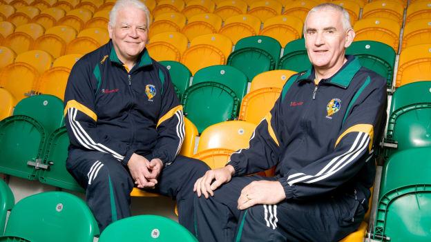 John Morrison (l) and Mickey Moran (r) formed a highly effective double-act when coaching and managing Donegal, Derry, Mayo, and Leitrim. 
