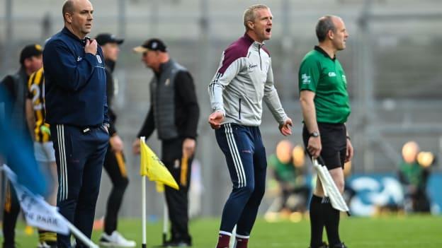 Galway manager Henry Shefflin looks on anxiously during yesterday's Leinster final. 
