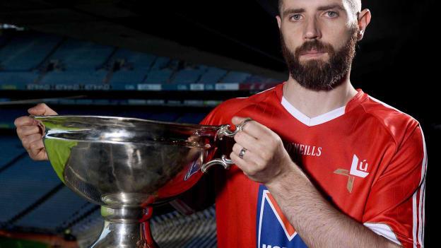 Shane Callan pictured with the Lory Meagher Cup.