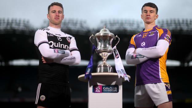 Footballers Paul Devlin of Kilcoo, Down, left, and Dara Mullin of Kilmacud Crokes, Dublin, pictured ahead of one of #TheToughest showdowns of the year, as the two sides go head-to-head in the AIB GAA Football All-Ireland Senior Club Championship Final this Saturday, February 12th at 5pm. 