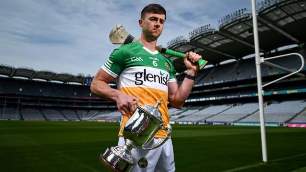 Jason Sampson of Offaly during the Joe McDonagh Cup Final media event at Croke Park in Dublin. Photo by David Fitzgerald/Sportsfile.