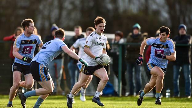University Ulster's Dailaigh Jones on the attack against UCD at Belfield.
