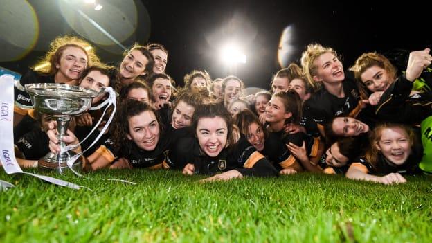 Mourneabbey players celebrate a brilliant All Ireland Club win at Parnell Park on Saturday evening.
