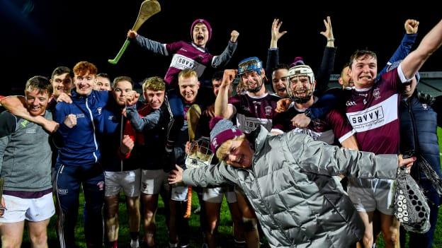 Borris-Ileigh players and supporters celebrate after their AIB All-Ireland SHC semi-final victory over St. Thomas'. 