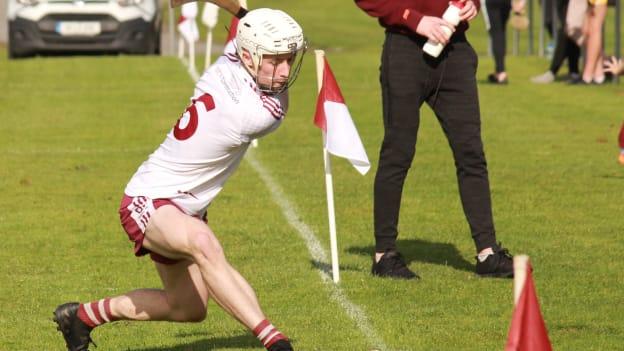 Josh Coll in action for Delvin hurling club in the 2020 Westmeath SHC. 