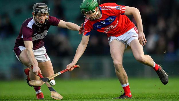 David Sherry of St Thomas' in action against Kevin Maher of Borris-Ileigh during the AIB GAA Hurling All-Ireland Senior Club Championship semi-final between St Thomas' and Borris-Ileigh at LIT Gaelic Grounds in Limerick. 