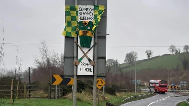 Castleblayney has been turned green and gold ahead of the AIB All-Ireland Club Junior Hurling Final. 