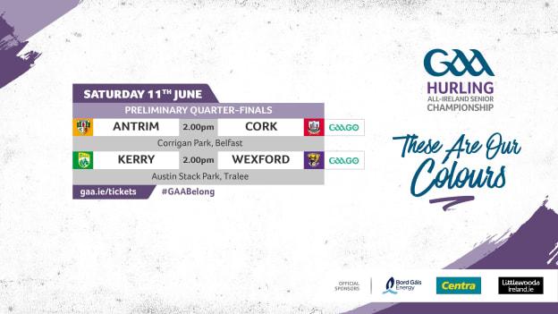 Two All Ireland SHC preliminary quarter-finals take place on Saturday.