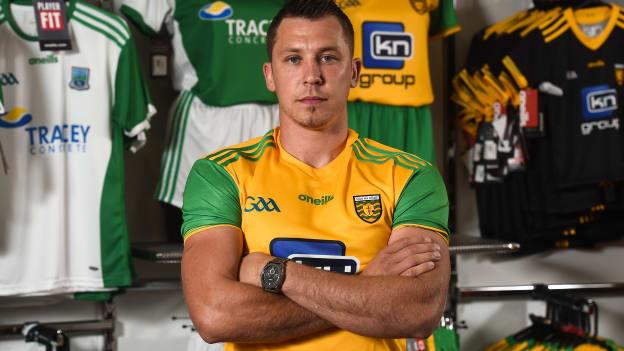Paul Brennan pictured at the Ulster SFC Final press conference at the O'Neill's Sports Store in Strabane. 