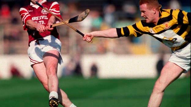 Jamesie O'Connor, St Joseph's Doora-Barefield, and Rod Guiney, Rathnure, in action during the 1999 AIB All-Ireland Club SHC Final at Croke Park.