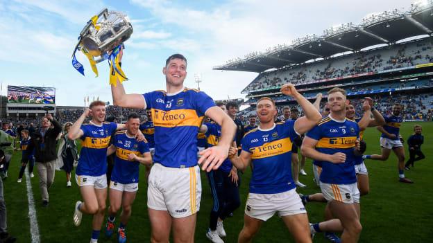 Seamus Callanan with the Liam MacCarthy Cup after Tipperary's win over Kilkenny in the 2019 All-Ireland SHC Final. 