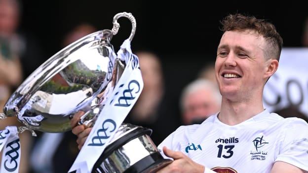 Kildare hurling captain, Brian Byrne, pictured with the Christy Ring Cup. 