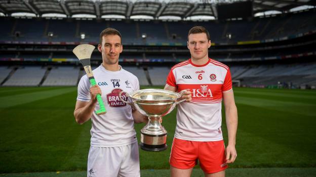 Derry will hope to upset Kildare, who made a statement of intent against Donegal last week, in Division 2B. 