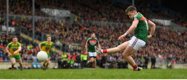 Cillian O Connor netted a penalty for Mayo.