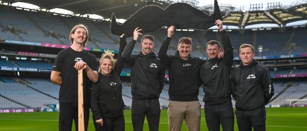 Ahead of the Game facilitators, from left, Anton Tohill, Thomasina Cassidy, Liam Brady, Domhnall Nugent, Paddy Burke and Oisin McManus. Photo by David Fitzgerald/Sportsfile