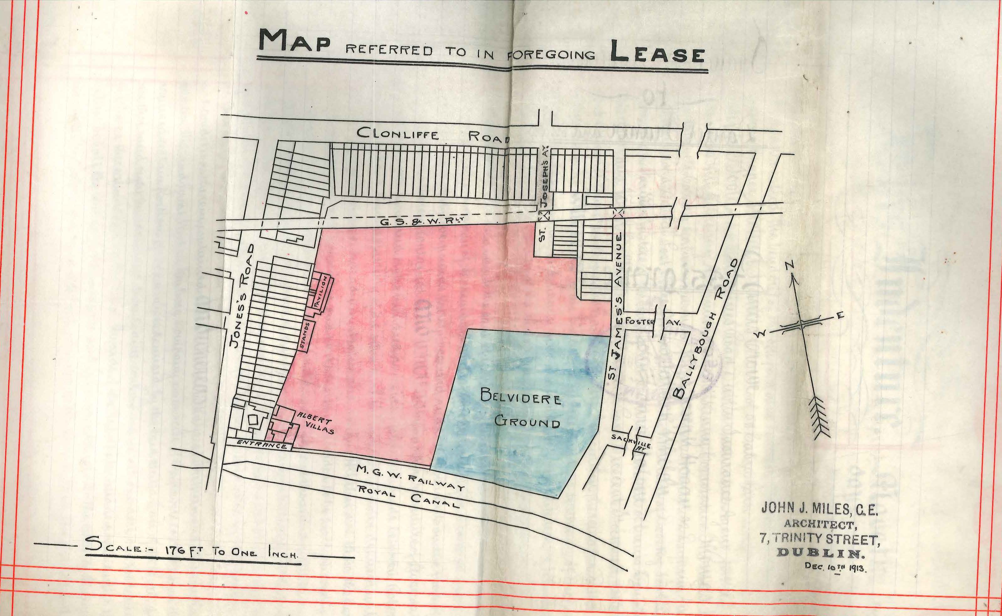 Map of Croke Park in 1913