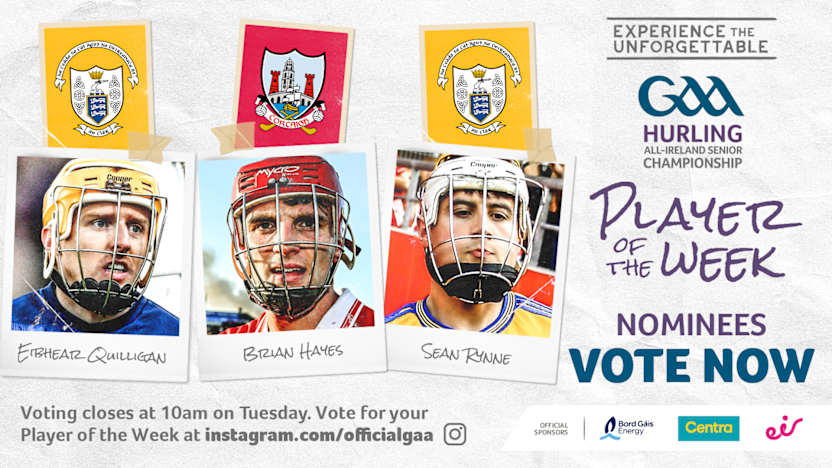 GAA.ie Hurler of the Week nominees