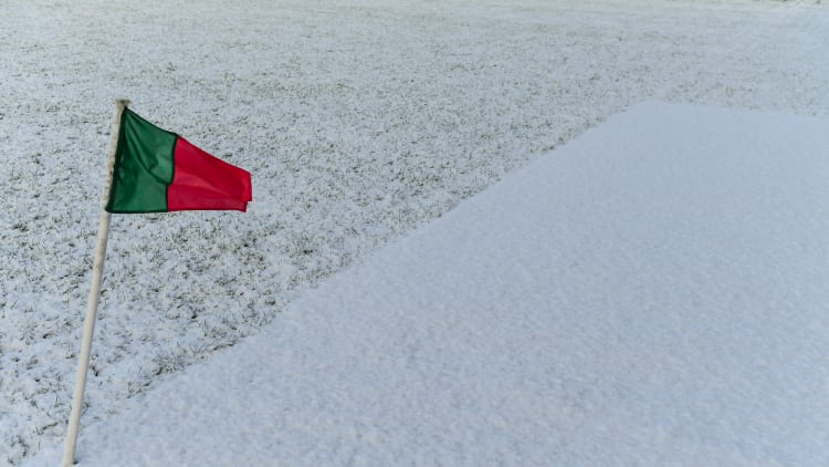 The inclement weather conditions forced several postponements on Sunday.
