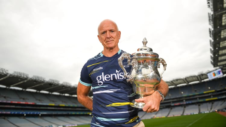 Offaly manager John Maughan at a GAA media event ahead of this Sunday’s Tailteann Cup semi-finals double header at Croke Park in Dublin.