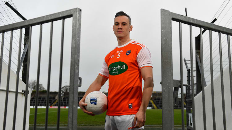 Mark Shields of Armagh during an Allianz Football League media event ahead of the Meath and Armagh fixture at Páirc Tailteann in Navan, Co. Meath.