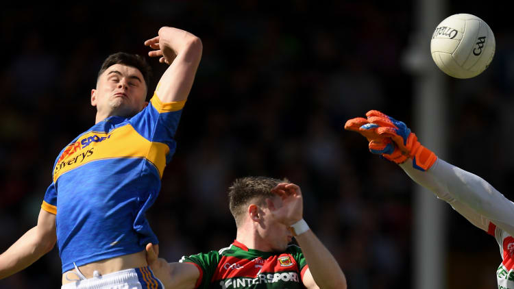 Michael Quinlivan palmed a first half goal for Tipperary against Mayo at Semple Stadium.