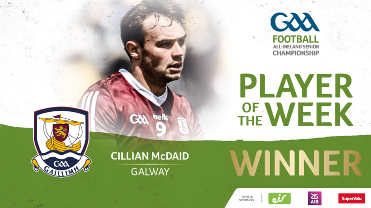 Galway's Cillian McDaid is this week's GAA.ie Footballer of the Week.