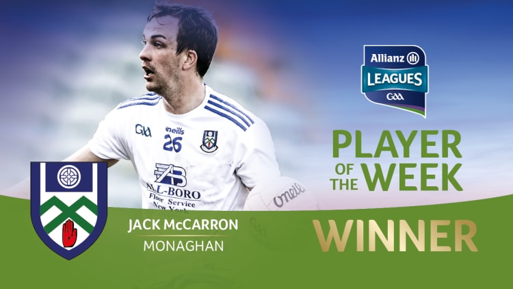 Jack McCarron is the GAA.ie Footballer of the Week.