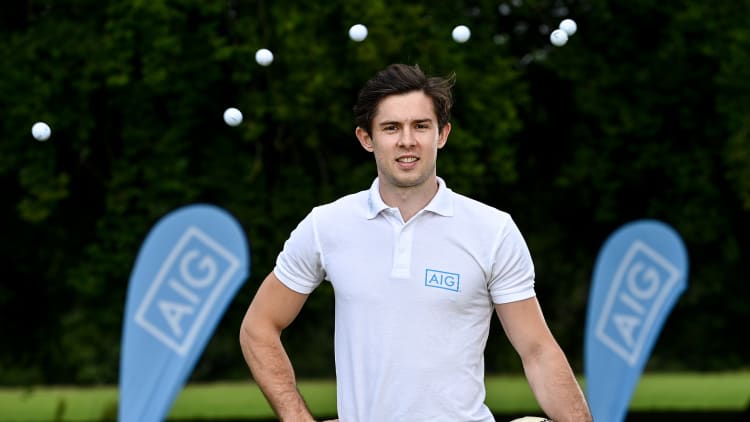 Dublin and Naomh Olaf footballer, Davy Byrne, pictured at the launch of this year’s AIG Cups & Shields at the GUI National Golf Academy at Carton House in Maynooth, Kildare.