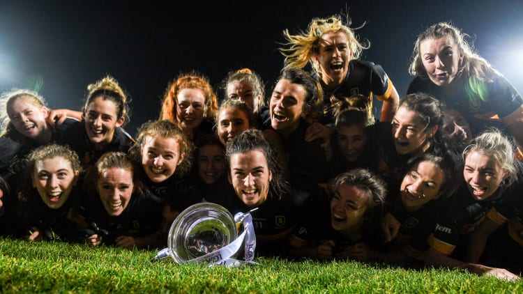 The Mourneabbbey players celebrate after victory over Kilkerrin/Clonberne in the All-Ireland Ladies Club Football Final.