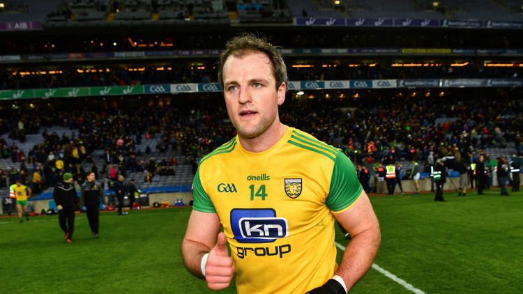 Michael Murphy pictured after Donegal's victory over Meath in this year's Allianz Football League Division 2 Final.