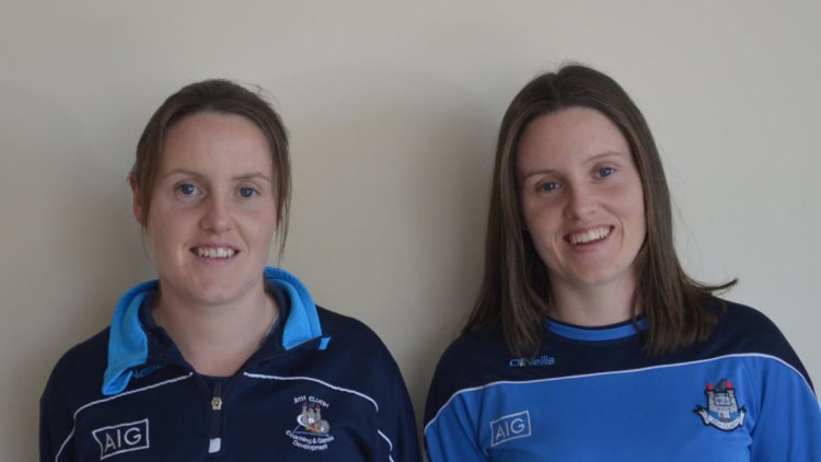 Louise Byrne, left, DCU Education and Gaelic Games Development Officer in DCU, with her twin sister Emma, Games Promotion Officer for Dublin club St. Vincent’s.