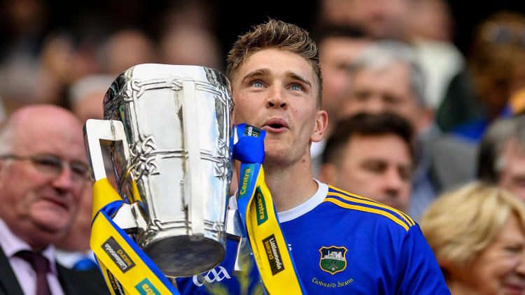 Brendan Maher with the Liam MacCarthy Cup following Tipperary's All Ireland victory in August.