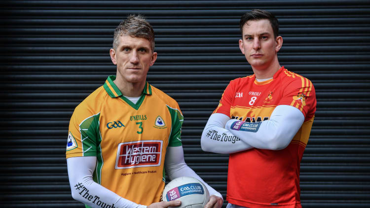 Kieran Fitzgerald, Corofin, and Barry Moran, Castlebar Mitchels, pictured ahead of the AIB Connacht Club SFC Final.