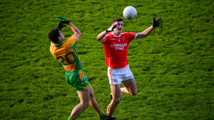 Corofin's Daithi Burke and Ballintubber's Diarmuid O'Connor in AIB Connacht Club SFC Final action at Elverys MacHale Park.